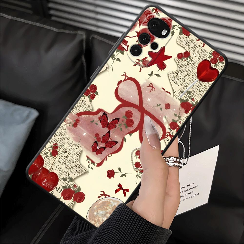 

Rose Bow Phone Cover Case for Motorola Moto Edge 20 Pro 30 Lite G60s G50 G53 G30 G52 G51 G73 G71 G22 Edge40 G32 Motorola Moto G72