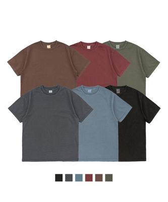 BECANVAS [2Pack] 32-Count 2-Ply Pigment Plain Round Short Sleeve Tee (6 Colors) (G Type)