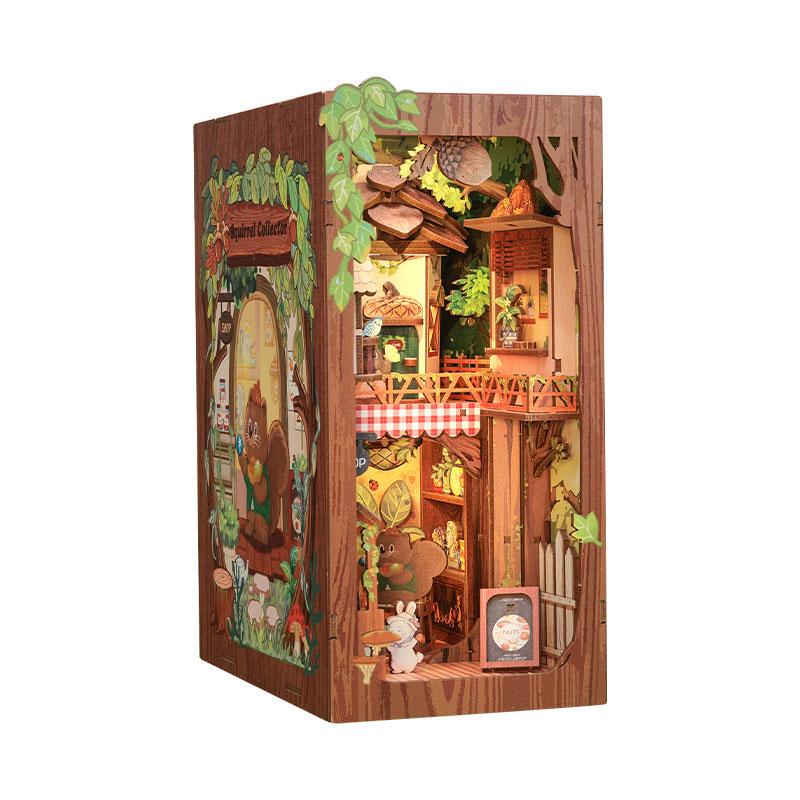 Miniature Dollhouse Squirrel Collector Wood Kit by CuteBee