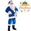 Weihnachtsmann Blaues Kostüm Herren Damen Weihnachtskleidung Make-up Bart Party Requisite Outfit