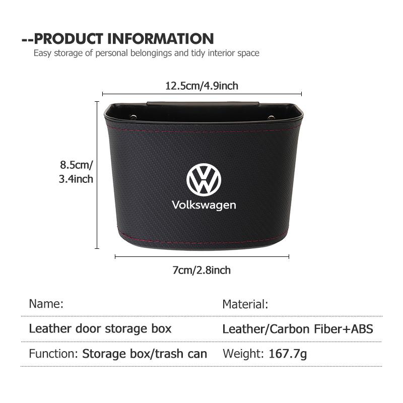 TMBCU1 Leather Car Seat Side Storage Pocket Door Trash Organizer Box For Volkswagen VW Passat Golf 4 5 6 Tiguan Polo Scirocco Jetta CC