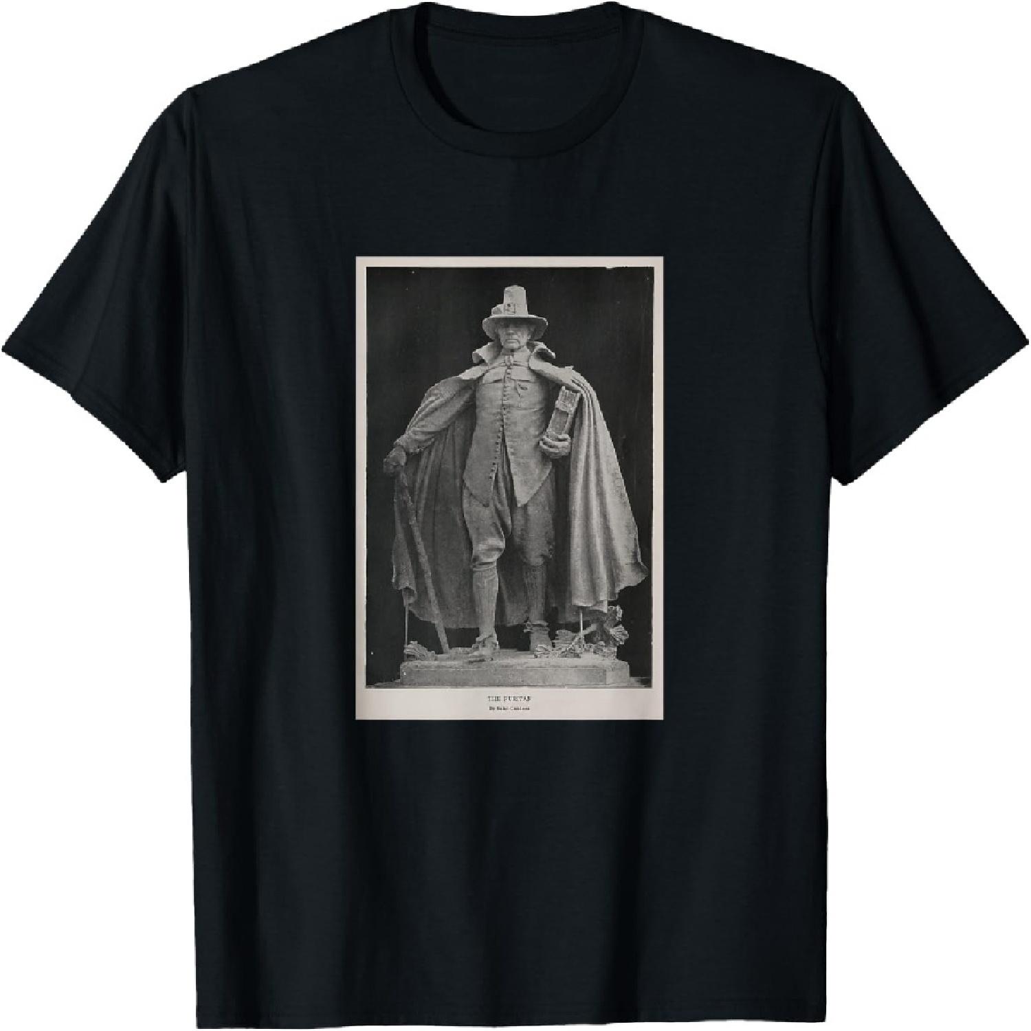 The Puritan Statue Photo Illustration (1922) T-Shirt XXXXXL разноцветный
