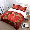 Christmas Themed Patchwork Bedding Set Bedding set (1 duvet cover, 2 pillowcases, duvet not included)