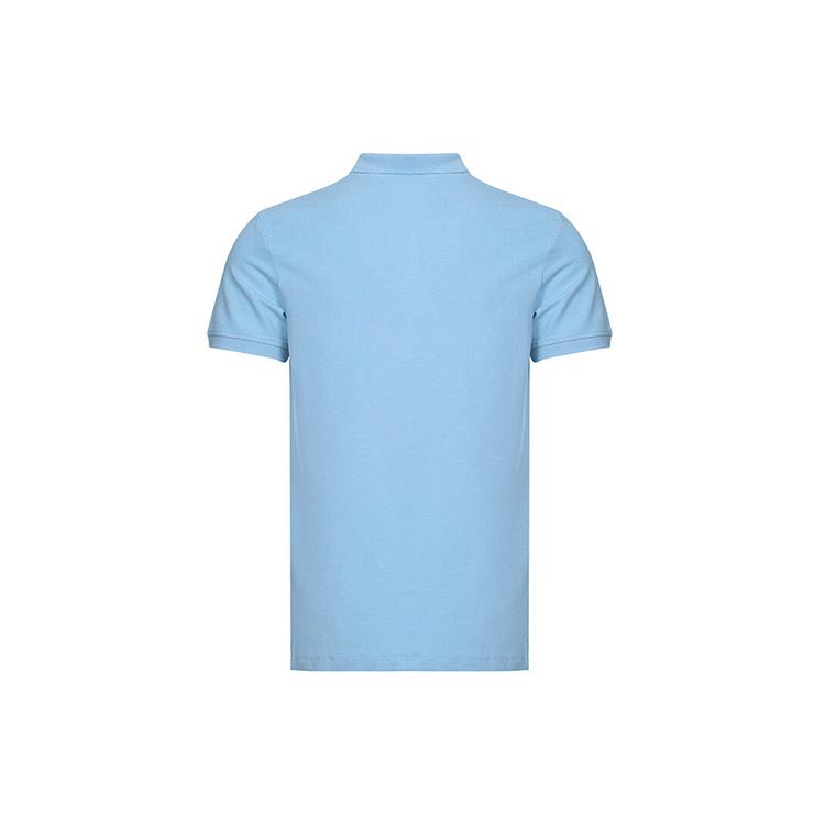Emporio Armani Polo Shirts Men's Sky Blue Polo Collar Moderate Straight Fit 8N1F12-1J0SZ-0781