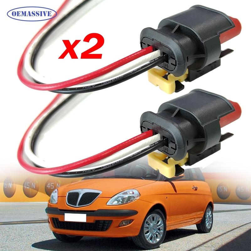 

2x For Lancia Ypsilon II III 1.2 1.4 0.9 0.1 Delta M 3-Way Ignition Coil Wiring Harness Connector Repair Plug Cable 71752816