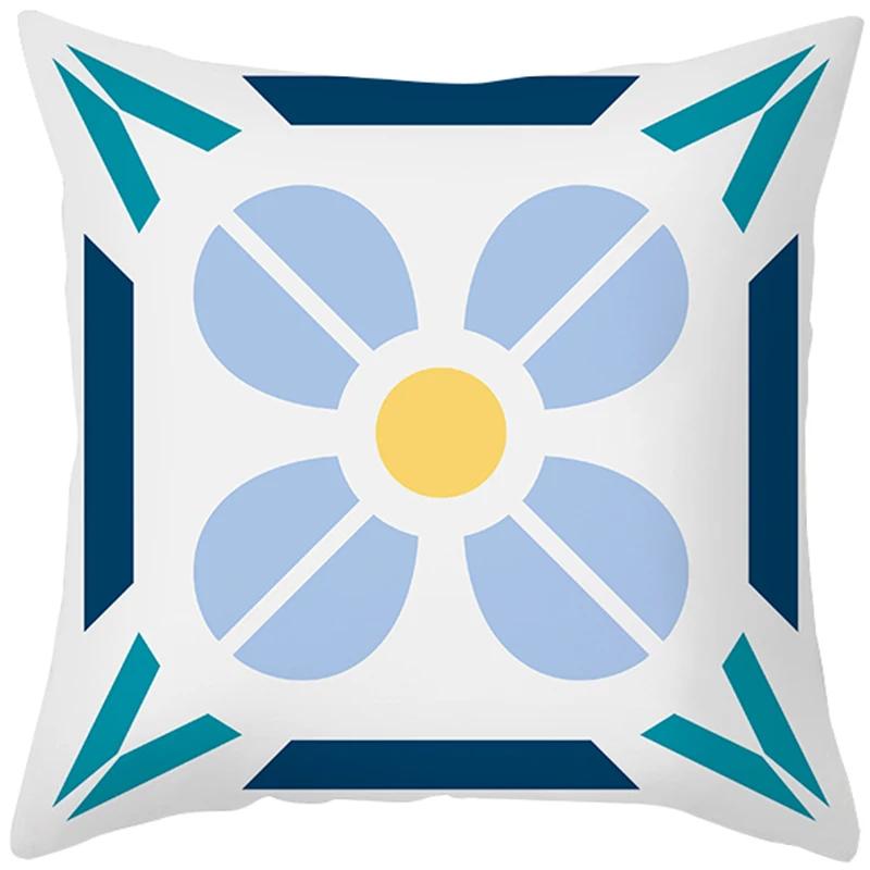 Peach Skin Hug Pillowcase Nordic Simple Color Pattern Sofa Cushion Cover Office Cushion Pillow Case To Customize