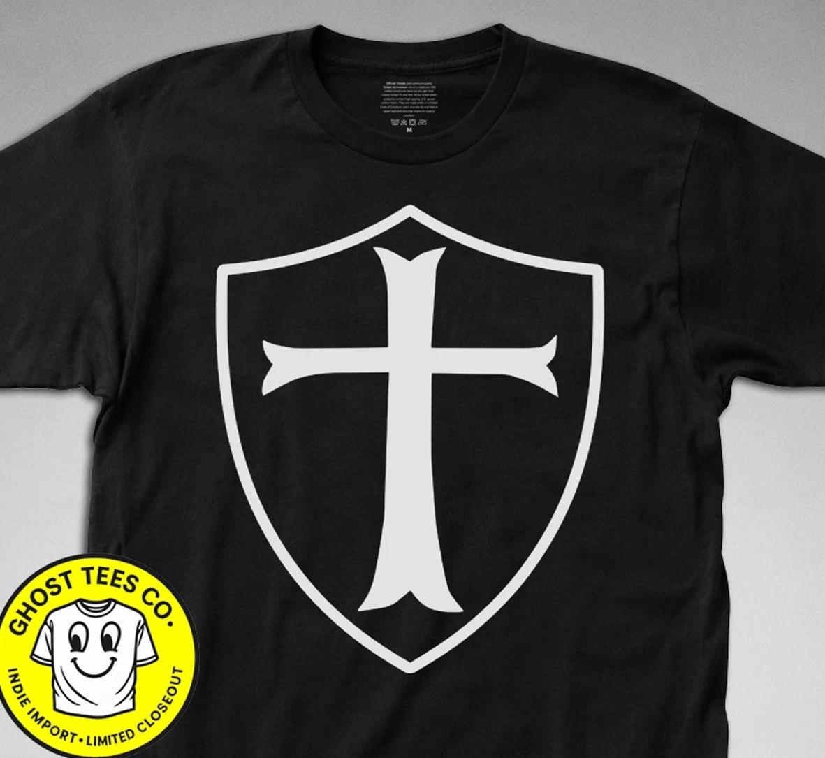 KNIGHTS TEMPLAR SHIELD Shirt Christian christ army Poor Fellow Soldiers Solomon S
