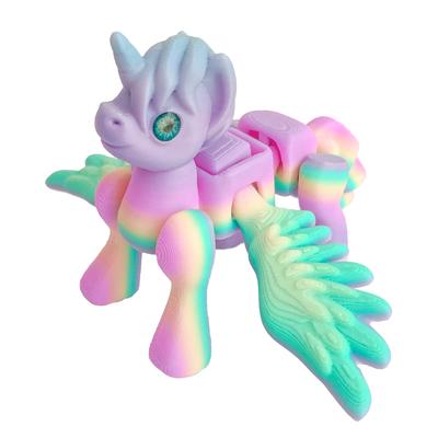3D Printed Pony In the Year of the Horse, Cute, with Movable Joints, Small Flying Horse Toy, Christmas Gift, Stocking Stuffers