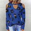 European and American Cross-Border Export Foreign Trade Autumn and Winter Fashion Casual Women's Long-Sleeved T-shirt Loose Plus size Sexy Top Print