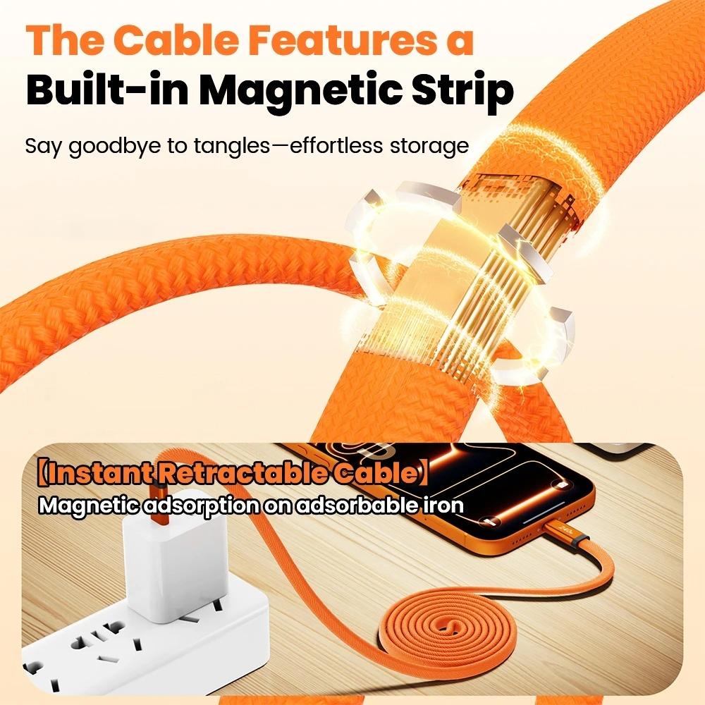 240W Magnetisches Typ-C zu Typ-C Schnellladekabel Hochgeschwindigkeits-Datenkabel Universelle Ladeleitung für Samsung iPhone 17 16 Xiaomi