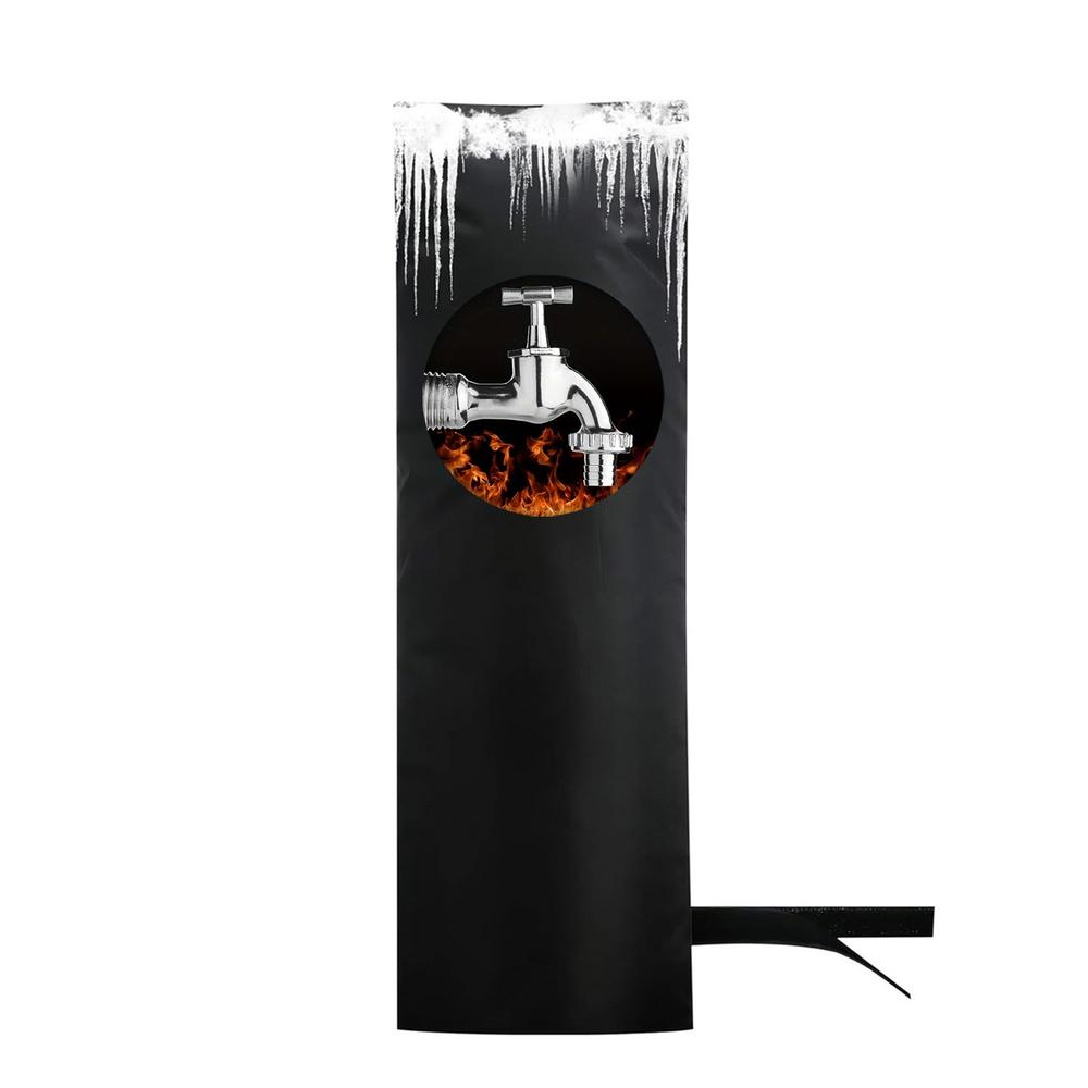 Water Spigot Winter Cover Waterproof Insulation Tap Cover 37x70cm Winter Insulation Tap Cover Thickened Black Pipe Covers For