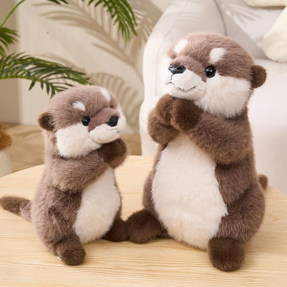 Cute Cartoon Otter Plush Toy 15/25/35cm Fluffy Otters Plushies Doll  Children's Birthday Gifts