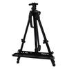 Art Painting Stand Black Angle Height Adjustable Foldable Metal Easel Tripod with Tray for Drawing