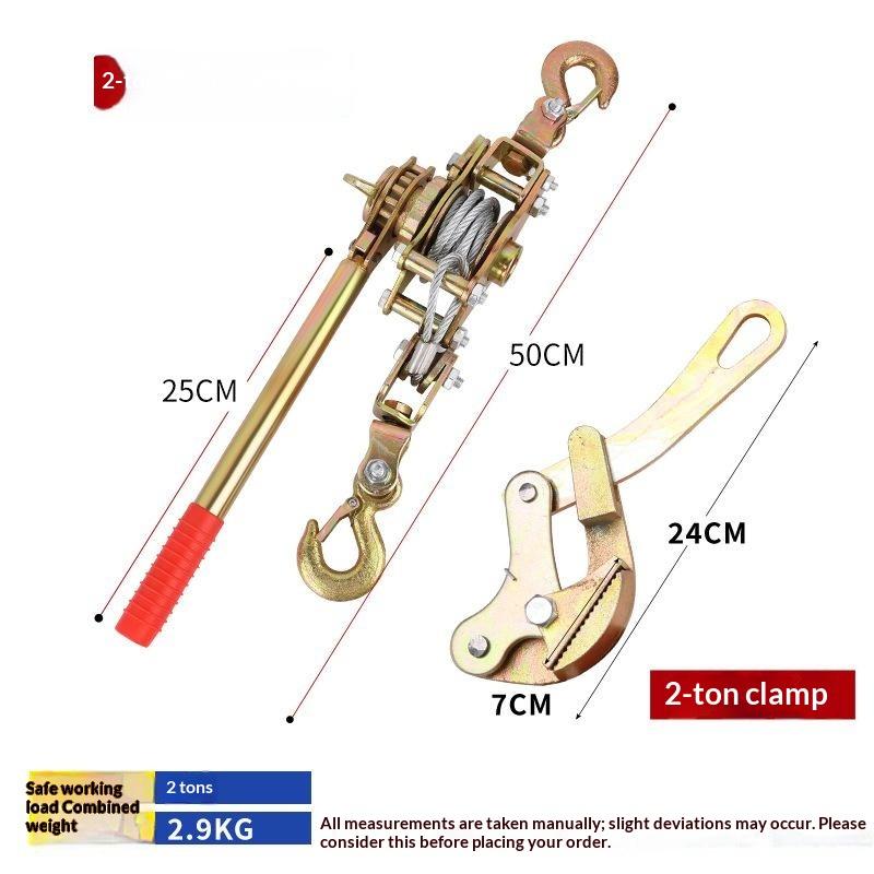 1-2T Tensioner High Carbon Steel Thickened Gear Rope Tensioner Multi Functional Manual Steel Wire Fastener For Car Cargo