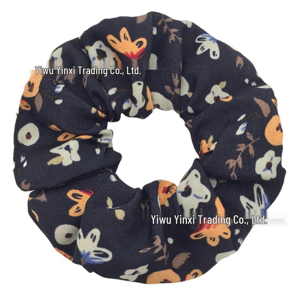 Vintage Blumen Chiffon Haargummis - Elegante Haaraccessoires & Kopfbedeckungen