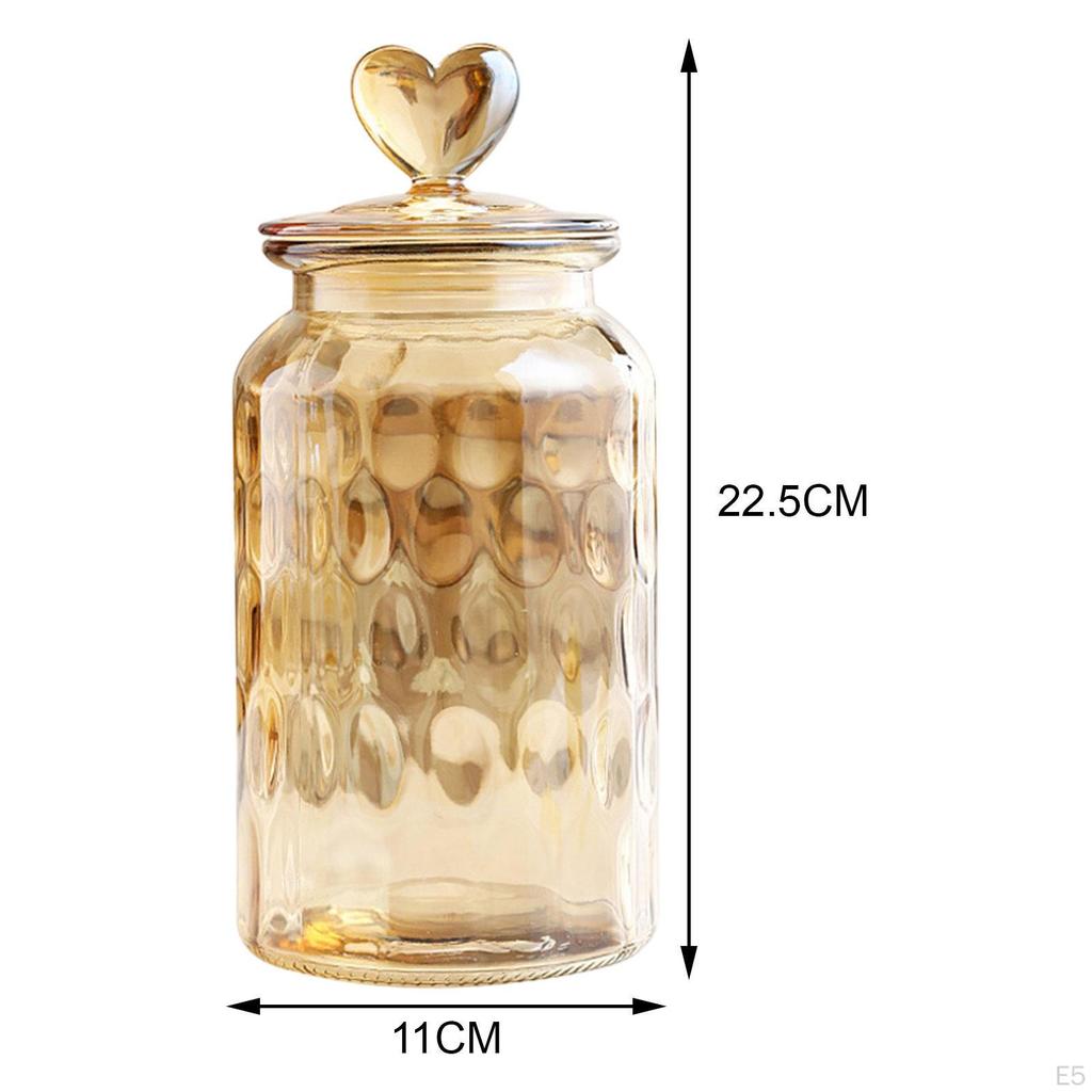 Airtight Food Jars Glass Jar with Lid , Decorative Cookie Tea Canister for