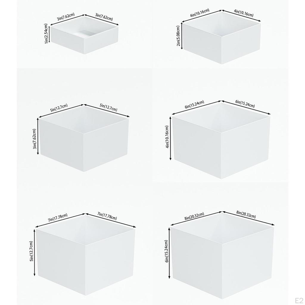 6 stück Buffet Riser Acryl Cube Display Nesting Steigleitungen Stapelbar Lebensmittel für Tisch