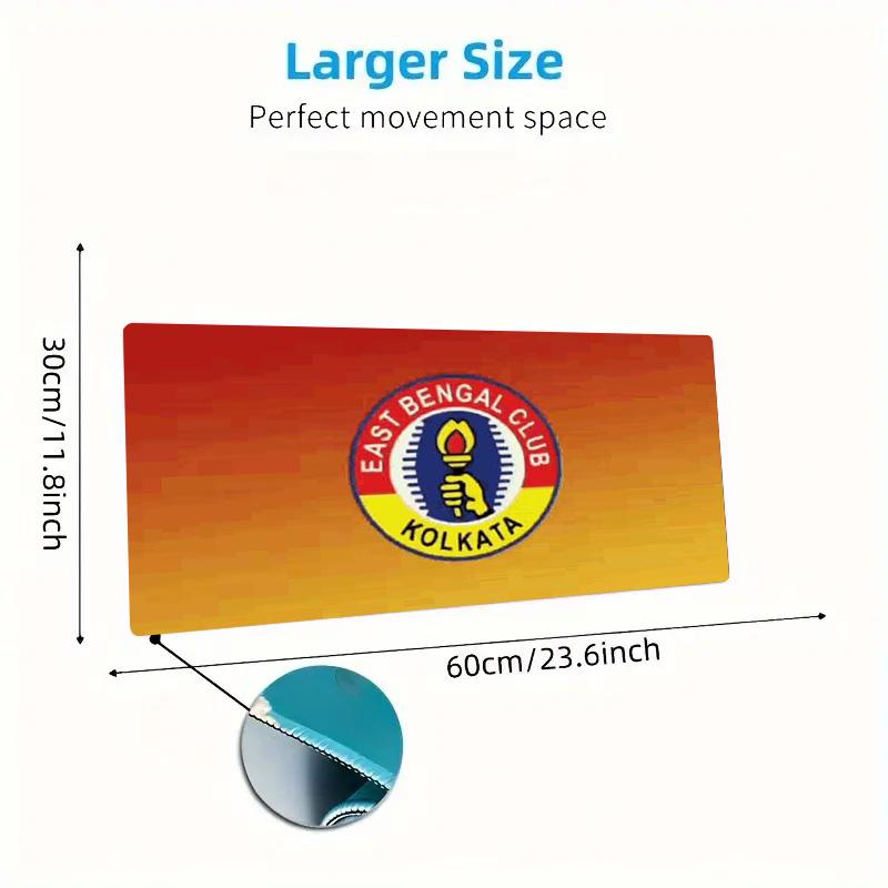 East Bengal FC Color Mouse Pad Large Gaming Table Cushion Non-slip Laptop Tablet Big Mousepad XXL Mat Mini PC Playmat With Lock Edge