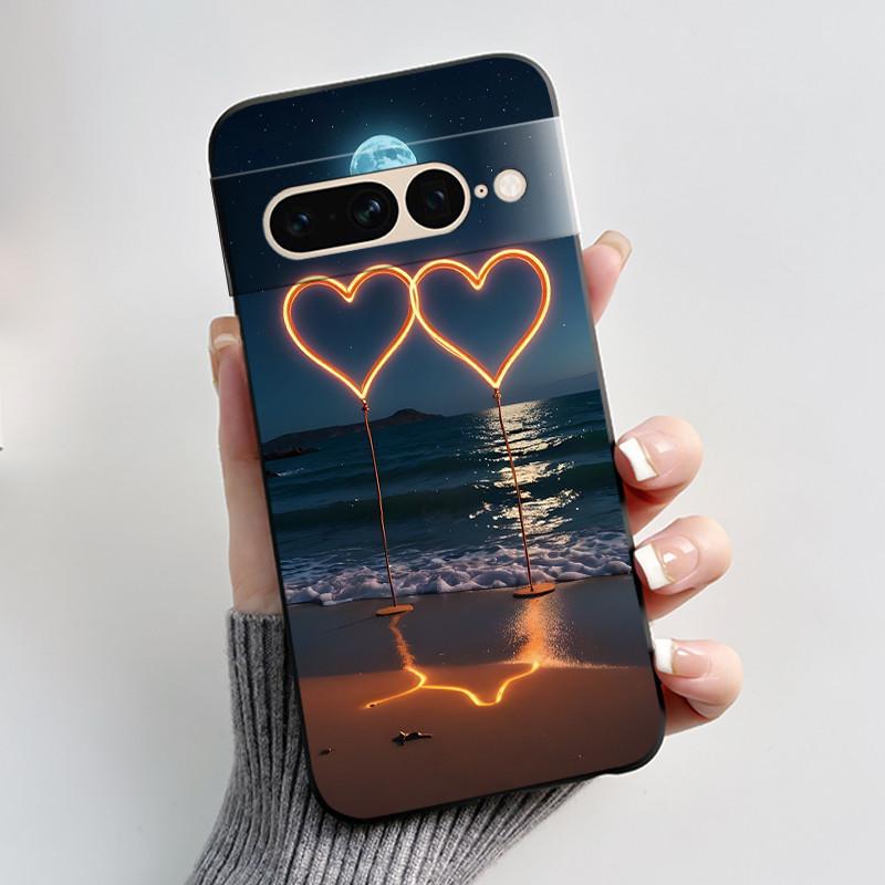 

Soft Case For Google Pixel 7 Pro 7A Pixel7 Pro Google7A Luxury Cute Love Rabbit Funny Black TPU Silicone Phone Case Cover Coque Pixel 7