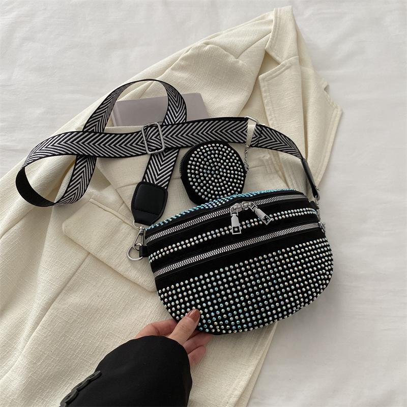 

Мода интернет-знаменитостей в этом году популярная наплечная сумка-мессенджер женская 2025 весна новая универсальная ins нагрудная сумка сумка для мамы серебряный