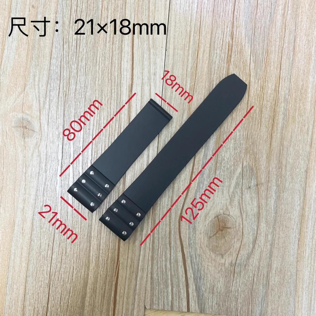 New arrival stylish watchband strap Rubber with rivets for special santos 21mm Sport watch beautiful bracelet folding buckle hot