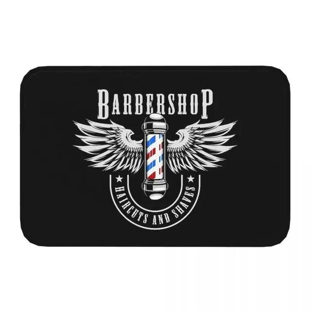 

Barber Shop Mat Welcome Doormat Balcony Indoor Corridor Porch Entrance Floor Carpet Washable Bathroom Kitchen Accessories Rug 30x50cm
