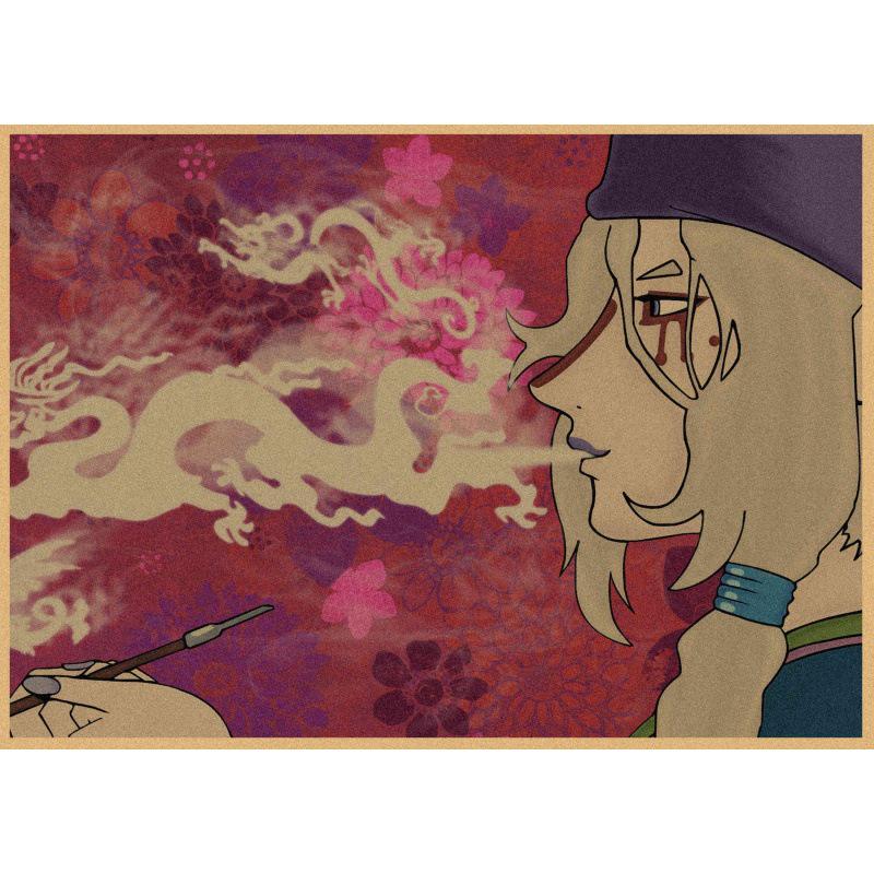 Retro Ukiyo-e Sea Monster Cat Anime Poster