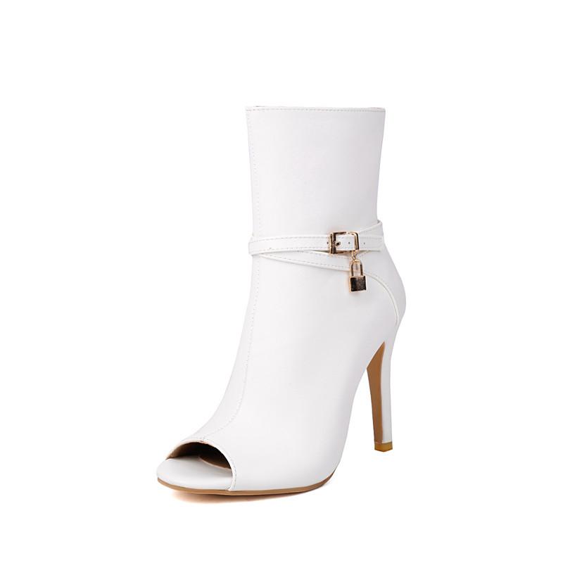 Women's high-heeled cool boots, sexy European and American style spring and summer new thin-heeled large-size fish mouth shoes