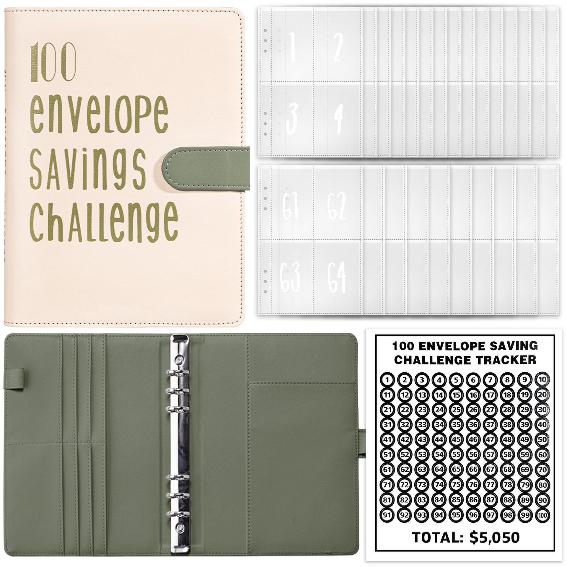 

План сбережений на 100-дневный вызов: Блокнот для ведения бюджета на кольцах формата А5 для пар