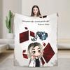 Alice In Borderlands Flannel Blanket Winter Warm Bedding Throws for Girls Boys Couch Chair Novelty Bedspread Sofa Bed Cover