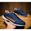 Men's PU Leather Casual Shoes Lace Up Soft Sole Non-slip Sneakers Outdoor Light Durable Hiking Running Casuals for Men Plus Size