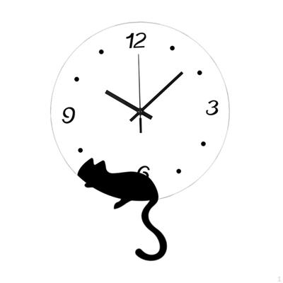 Clock Decor Modern Fashion Versatile Mute Adorable Ornament Decorative for Kitchen Studio Kids