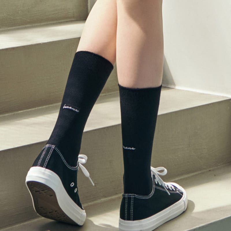 Bananasisters [2SET] Chloe Bag Logo Pointed Golji Socks 5 Colors