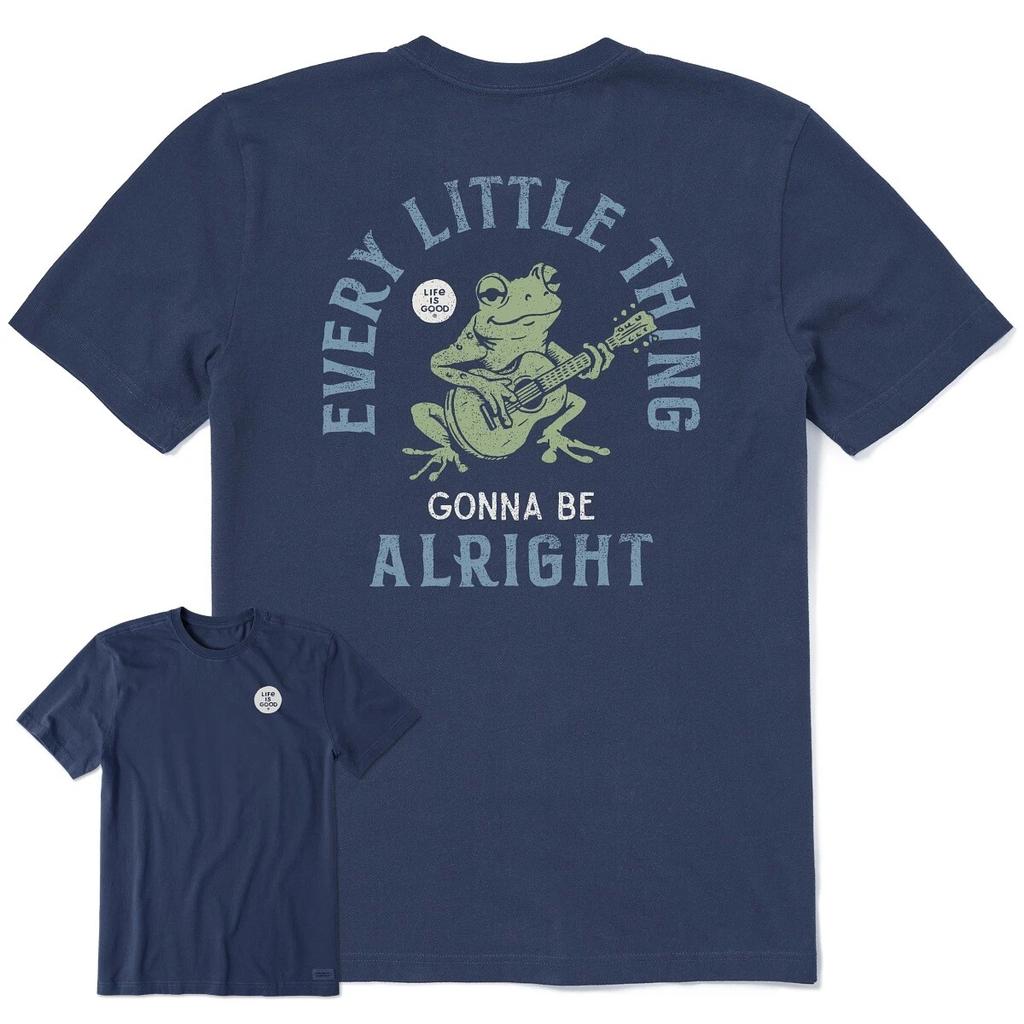 Život je dobrý. Pánské tričko s krátkým rukávem Frog Gonna Be Alright Crusher Tee, nejtmavší modrá
