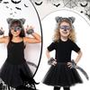 Unisex Gray Wolf Headbands and Tail Set for Kids Accessory for Halloweens Decoration and Birthday Party Costumes