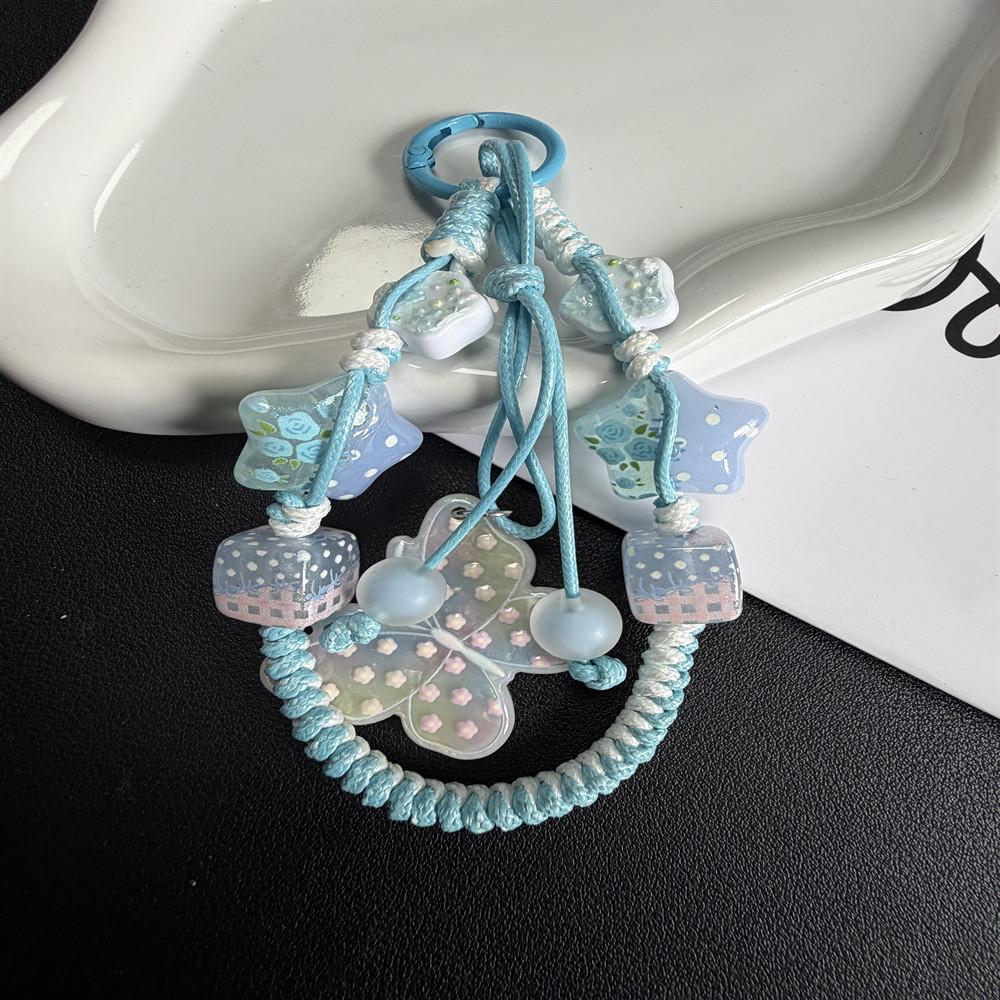Cartoon Colorful Braided Phone Lanyard With Pvc Material For Keys Bag And Earbud Holder