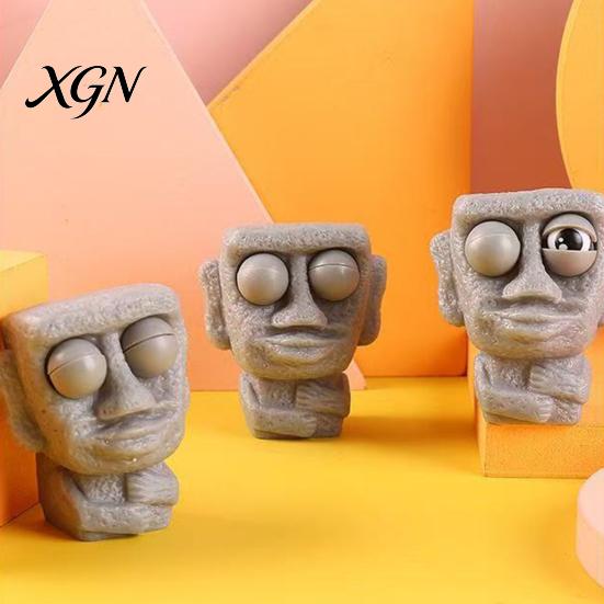 Stress Reducer Toy Popping Eye Rock Man Squeeze Anxiety Relief Watermelon Pinch Gadget Sensory Soft Ball Cabbage Dog
