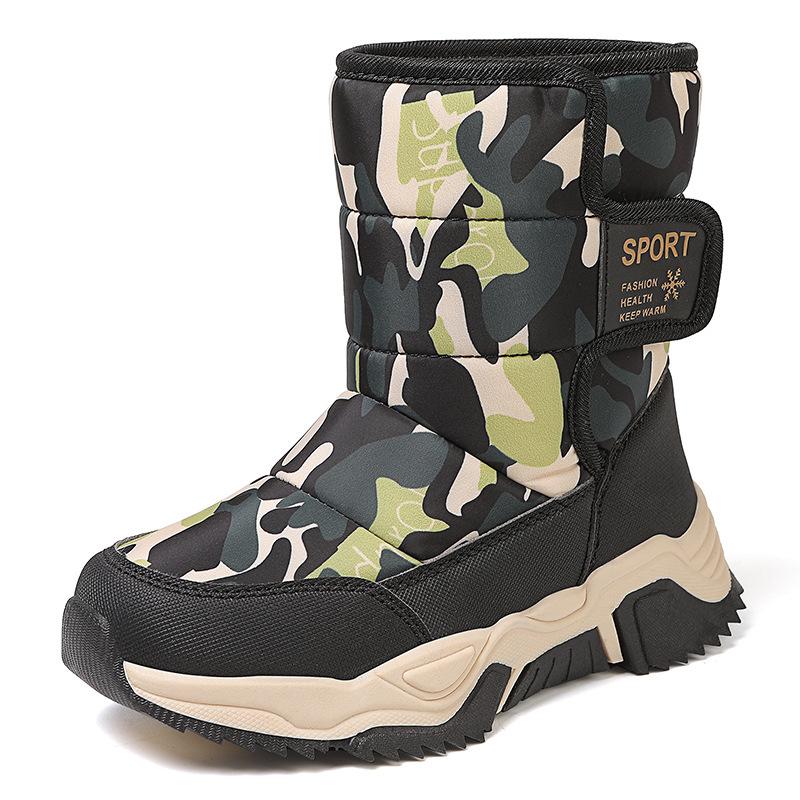 2025 Winter Children's Snow Boots - Velvet-Lined, Thick, Warm & Anti-Slip for Medium & Large Kids