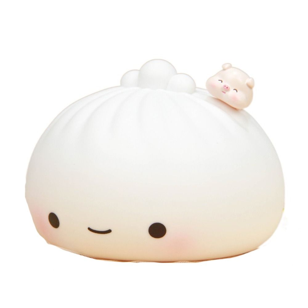 Home Decoration Silicone LED Night Light Cartoon Cute Bedside Lamp Creative USB Charging Desk Lamp Kids