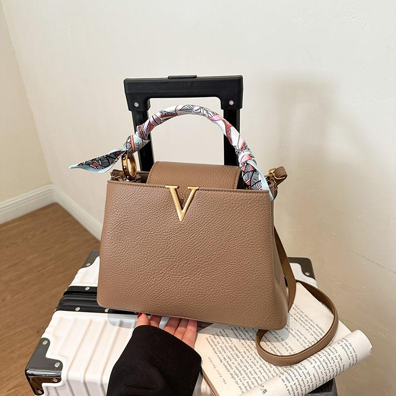 New fashionable lychee pattern lady bag portable shoulder oblique span women's bag