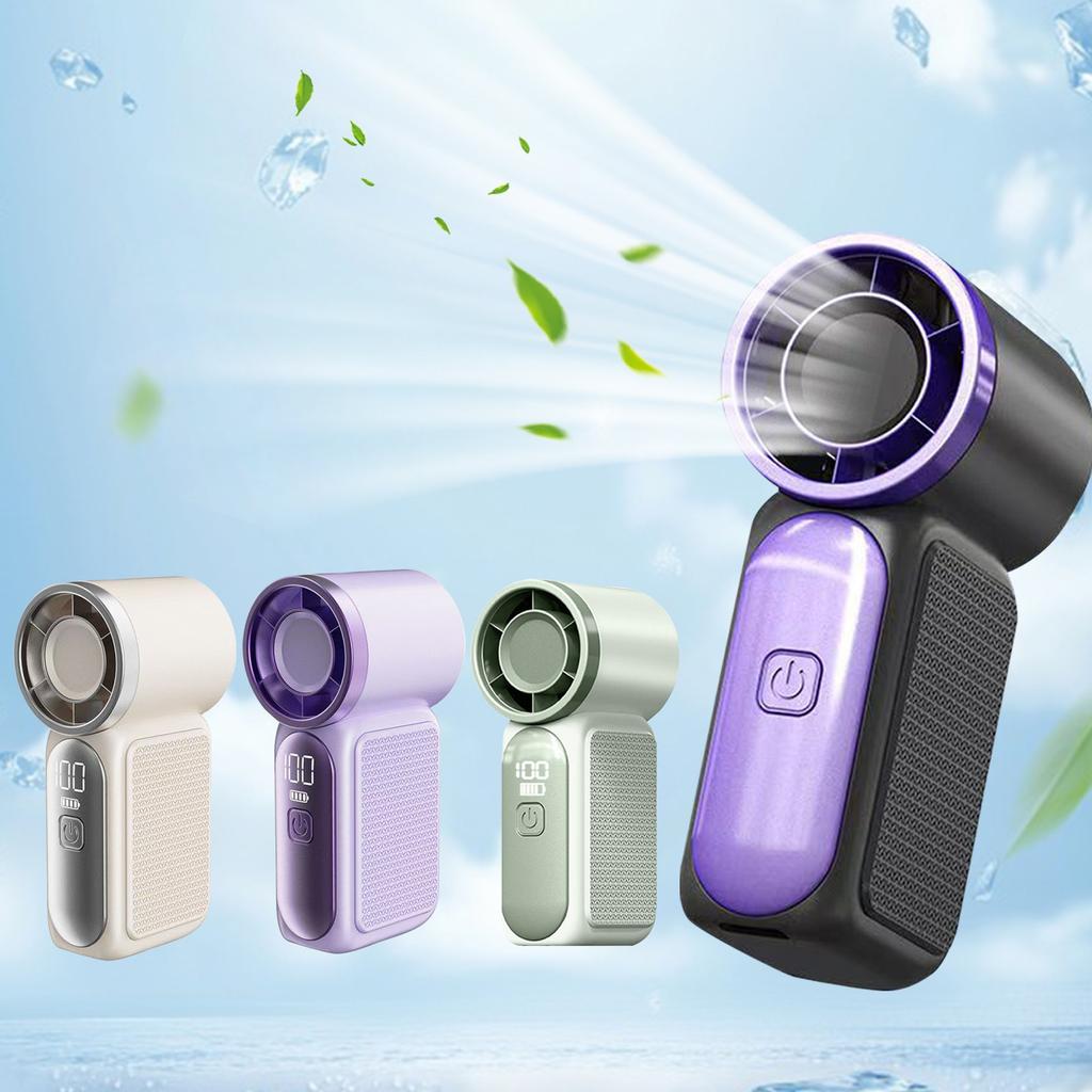 Portable Outdoor Handheld Fan, LED Digital Display, Long-lasting High Speed Fan With Multiple Settings