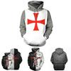 Vibrantly Designed Unisex Knights Templar Cosplay 3d Print Pullover Casual Sweater