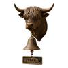 Welcome Bell Vintage Welcome Doorbell Wall Mount Rustic Cow Doorbell Resin Unique Manual Doorbell Garden Home Door Decor