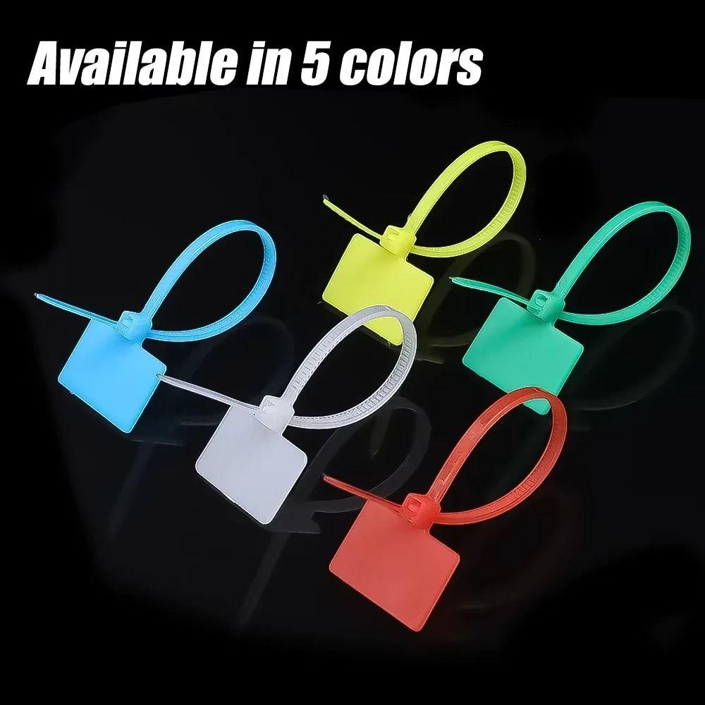 100Pcs New Colorful Cable Ties Self-locking Mesh Wire Nylon Ties Labels Zip Ties for Home Office