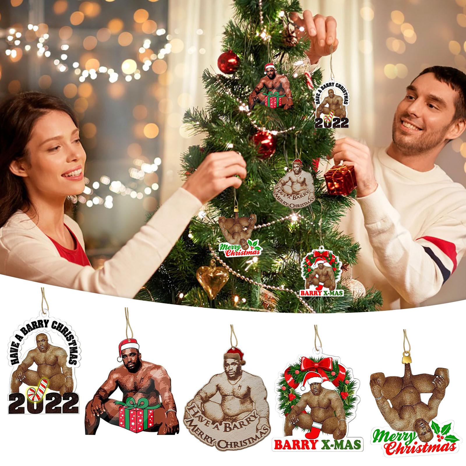 

Barry Wood Santa Christmas Gift Meme Funny Acrylic Ornament Double-sided Printing Christmas Xmas Holiday різнокольоровий