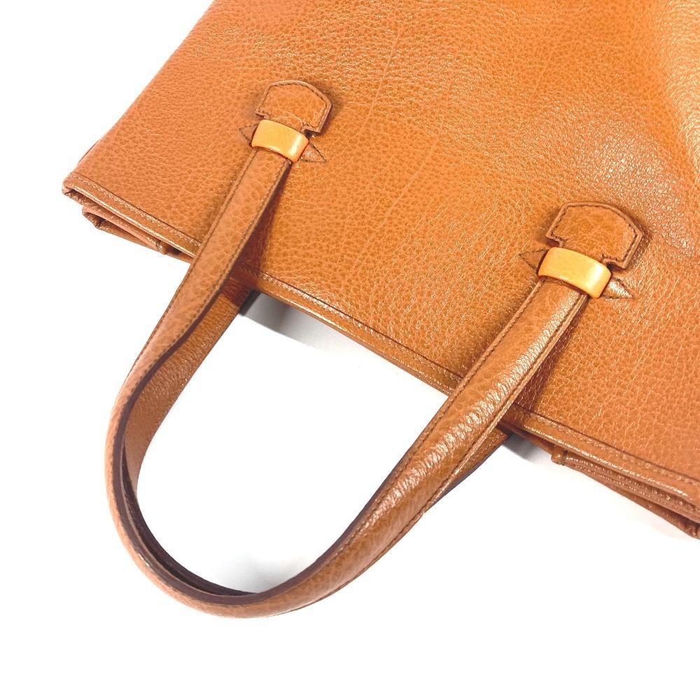 HERMES gallop Shoulder Bag, Vertical, Shoulder Bag Tote Bag Leather Gold Brown