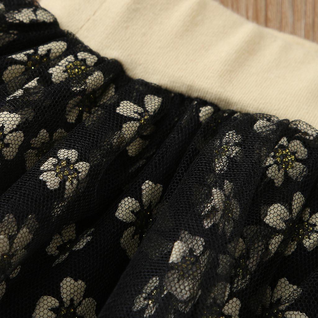 Newborn Infant Baby Girls Fly Sleeve Romper +Floral Sequin Tulle Skirts Set