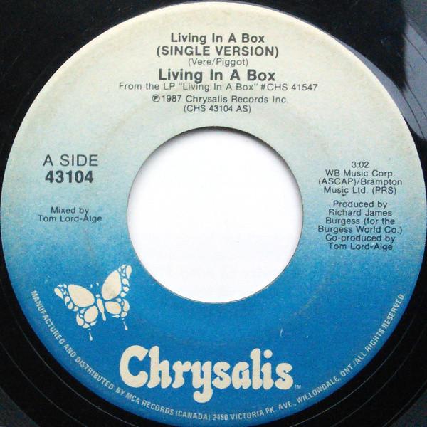 

7inch Record LIVING IN A BOX - Living In A Box 43104 Chrysalis 1987 Canada Dance & Electronica Used