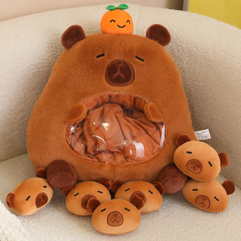 Capybara & Shark Combo: Plush Toy Set and Snack Bag - Perfect for Decompression and Gifts