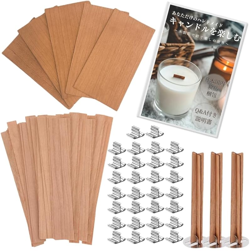 

candle core 3 types 30 pieces + 3 pieces [with original instructions] wooden core woodwick wooden core handmade candles